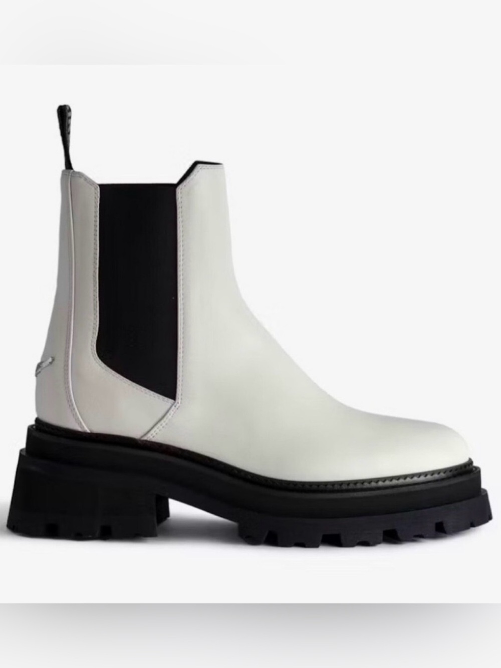 Zadig & Voltaire Ride Chelsea Boot White NEW